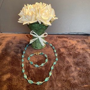 Handmade Blue and Silver Set